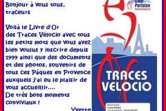 Traces Vélocio  - Livre d'or